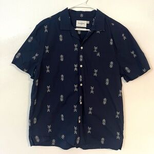 Goodfellow & Co Men’s Navy Short Sleeve Button Down Medium